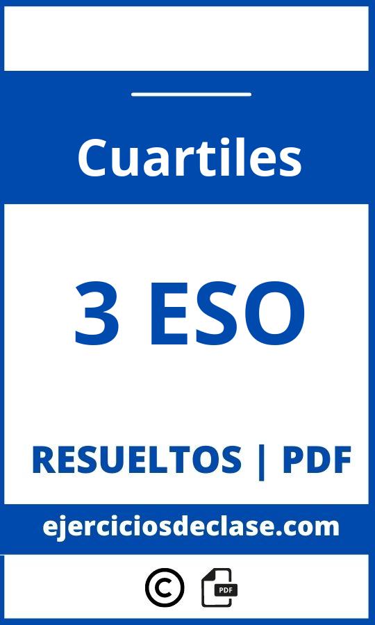 Cuartiles Ejercicios Resueltos Pdf 3 Eso