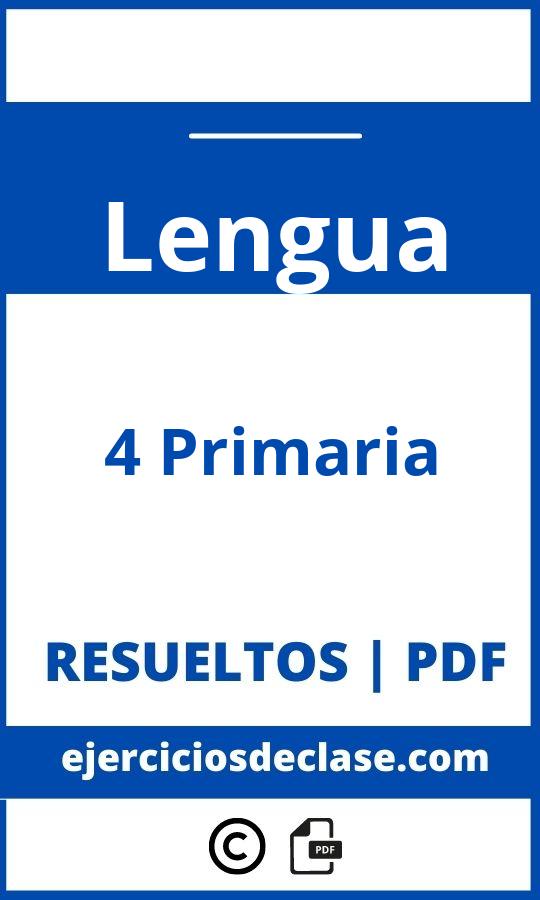 Ejercicios 4 Primaria Lengua Pdf