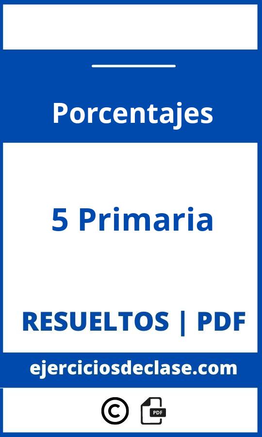Ejercicios 5 Primaria Porcentajes Pdf
