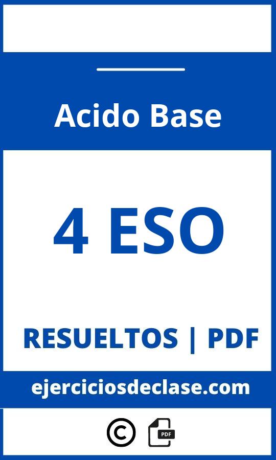 Ejercicios Acido Base Resueltos 4 Eso Pdf