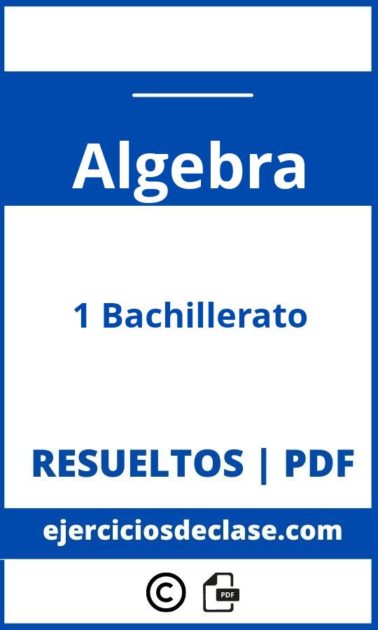 Ejercicios Algebra 1 Bachillerato Pdf