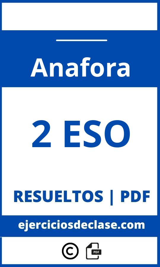 Ejercicios Anafora 2 Eso Pdf