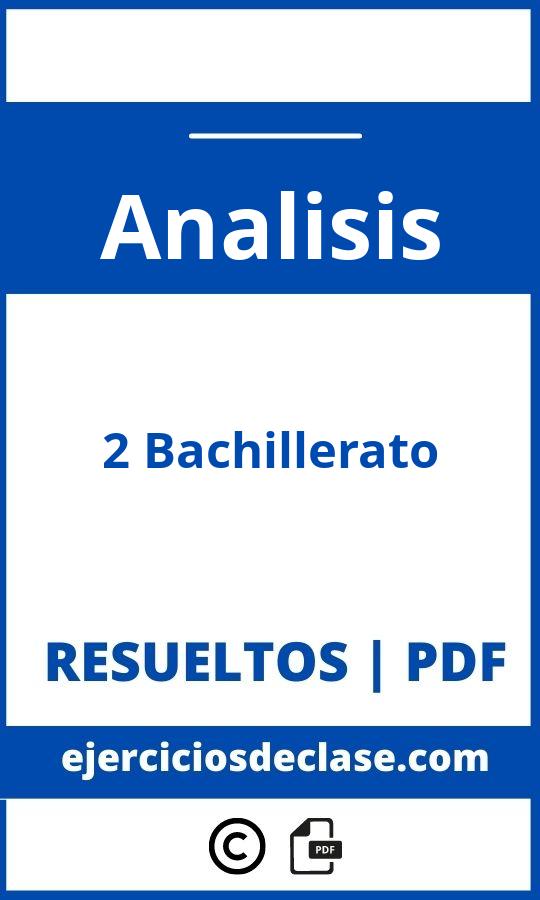 Ejercicios Analisis 2 Bachillerato Pdf