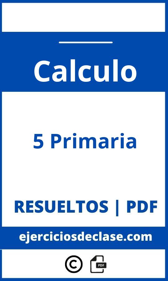 Ejercicios Calculo 5O Primaria Pdf