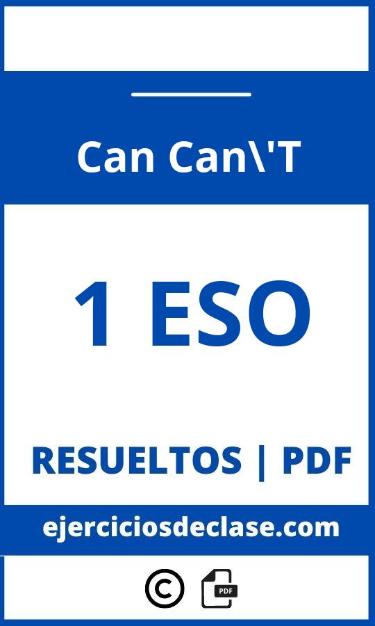 Ejercicios Can Can'T 1 Eso Pdf