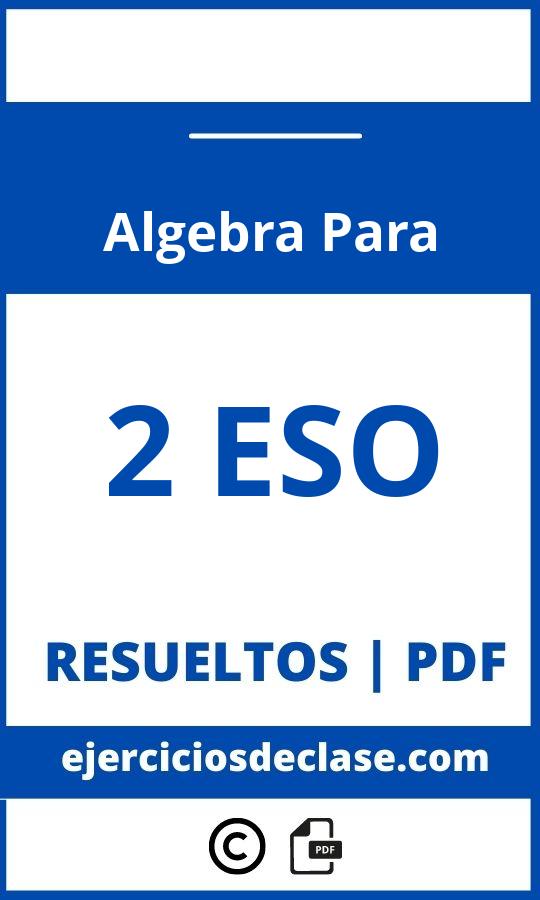 Ejercicios De Algebra Para 2º Eso Pdf