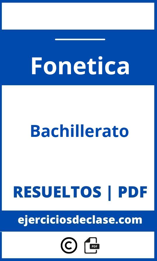 Ejercicios De Fonetica Bachillerato Pdf