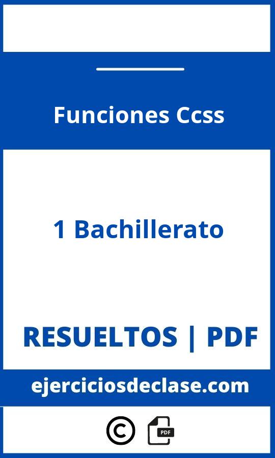 Ejercicios De Funciones 1 Bachillerato Ccss Pdf