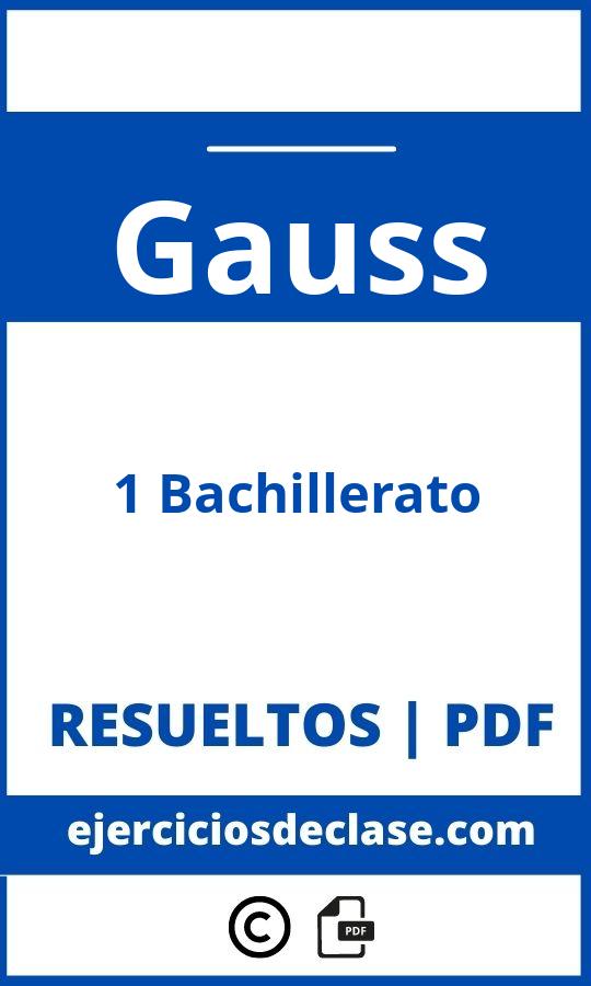 Ejercicios De Gauss 1 Bachillerato Pdf