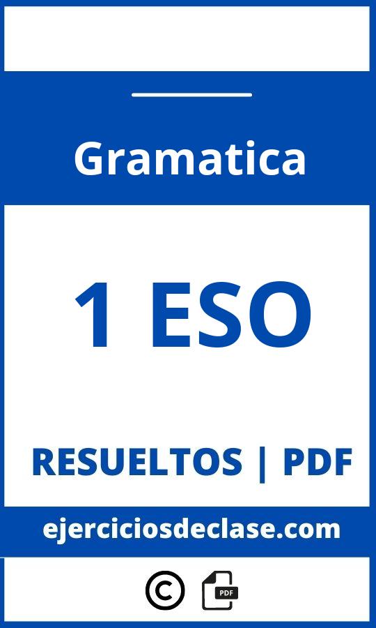 Ejercicios De Gramatica 1 Eso Pdf