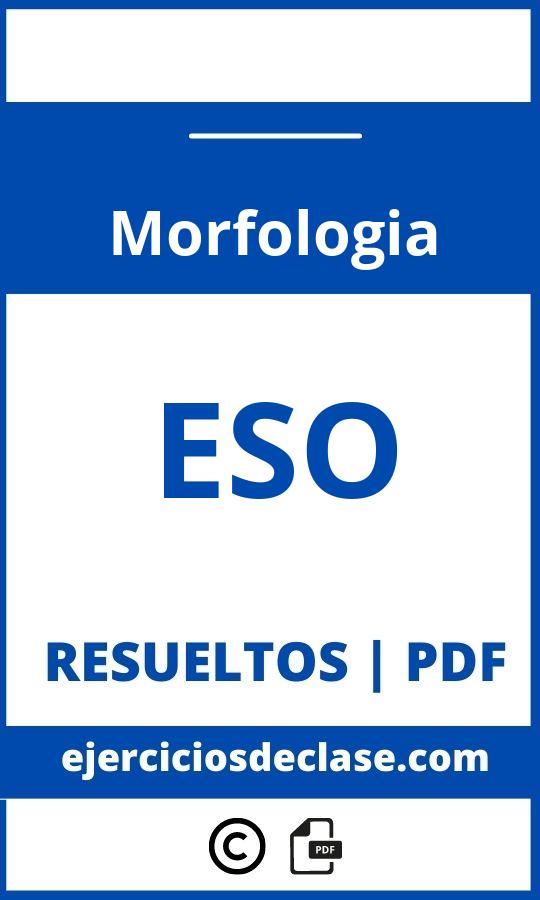 Ejercicios De Morfología Eso Pdf