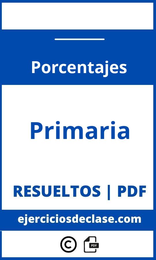 Ejercicios De Porcentajes Primaria Pdf