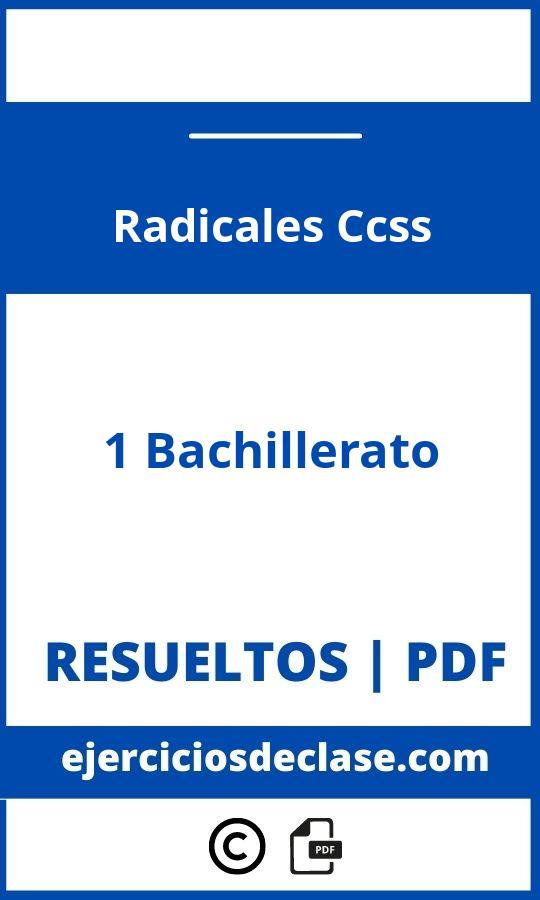Ejercicios De Radicales 1 Bachillerato Ccss Pdf