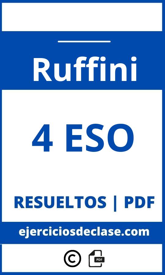 Ejercicios De Ruffini 4 Eso Pdf