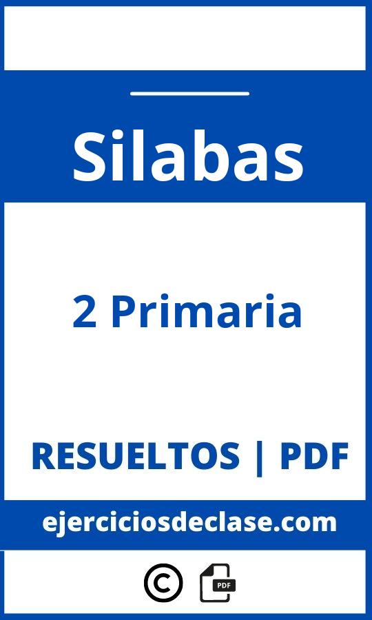 Ejercicios De Silabas 2 Primaria Pdf