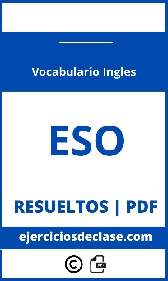 Ejercicios De Vocabulario Ingles Eso Pdf