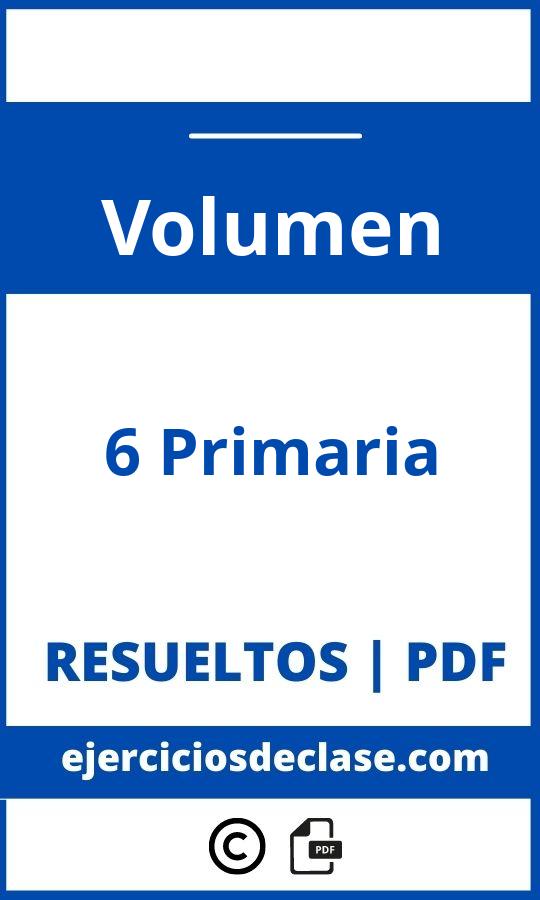 Ejercicios De Volumen 6O Primaria Pdf