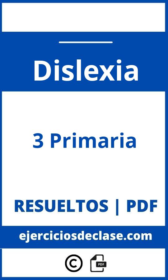 Ejercicios Dislexia 3 Primaria Pdf