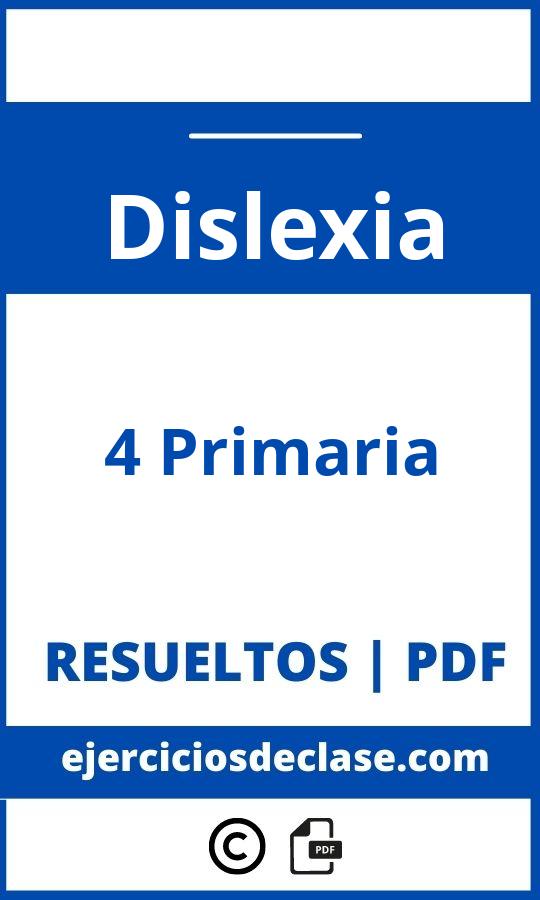 Ejercicios Dislexia 4 Primaria Pdf