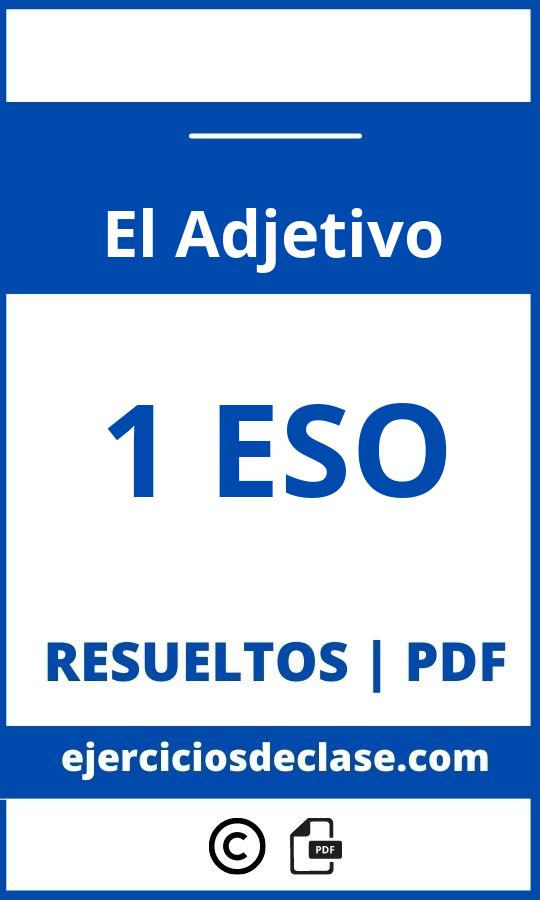 Ejercicios El Adjetivo 1O Eso Pdf