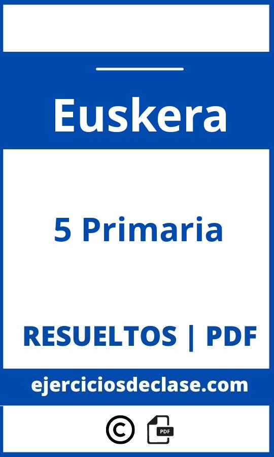 Ejercicios Euskera 5 Primaria Pdf