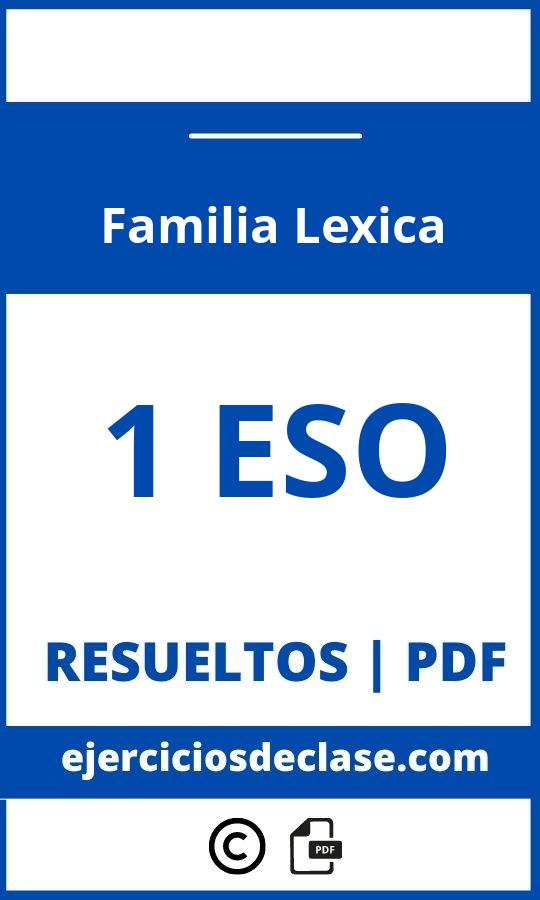 Ejercicios Familia Lexica 1O Eso Pdf