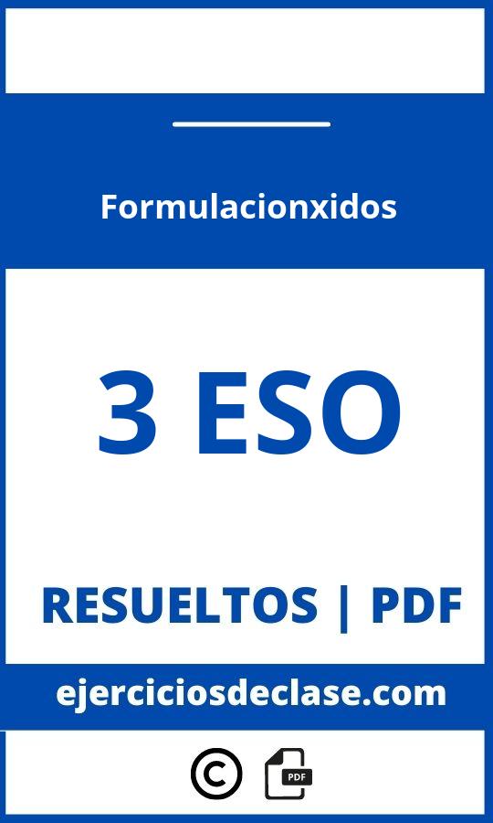 Ejercicios Formulacion Oxidos 3 Eso Pdf