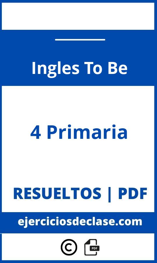 Ejercicios Ingles To Be 4 Primaria Pdf