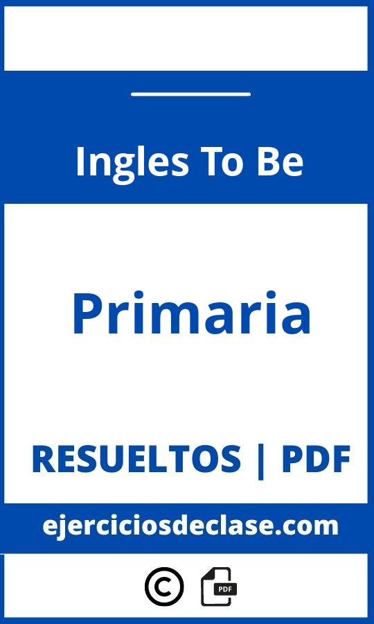 Ejercicios Ingles To Be Primaria Pdf