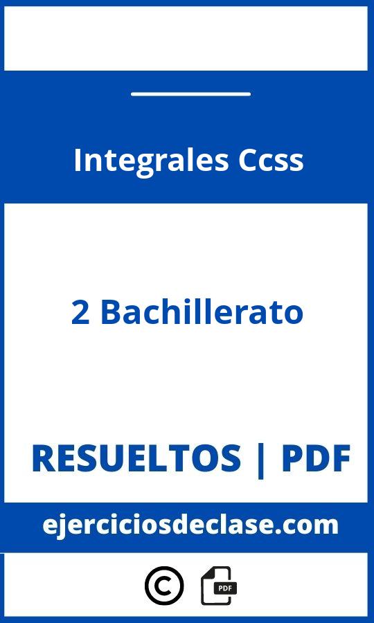 Ejercicios Integrales 2 Bachillerato Ccss Pdf