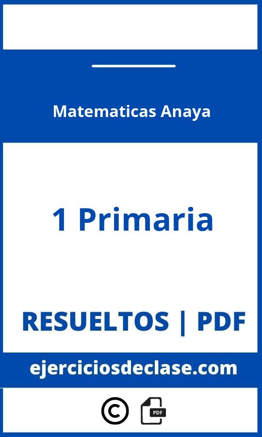 Ejercicios Matematicas 1 Primaria Anaya Pdf