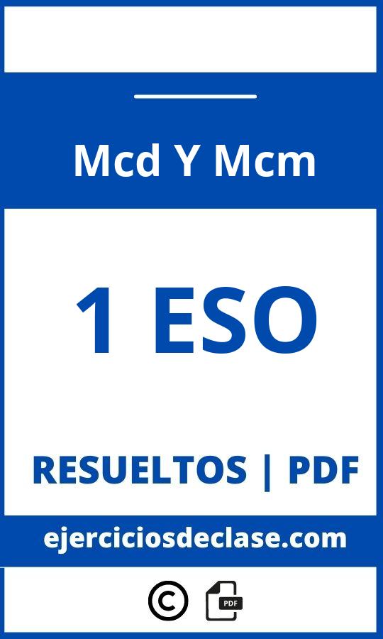 Ejercicios Mcd Y Mcm 1 Eso Pdf