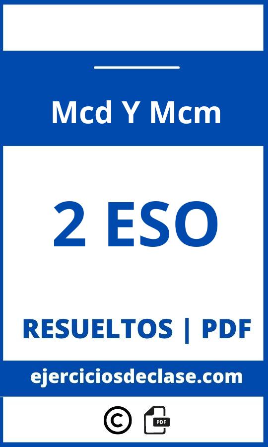 Ejercicios Mcd Y Mcm 2O Eso Pdf