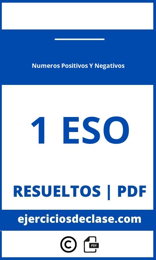 Ejercicios Numeros Positivos Y Negativos 1 Eso Pdf