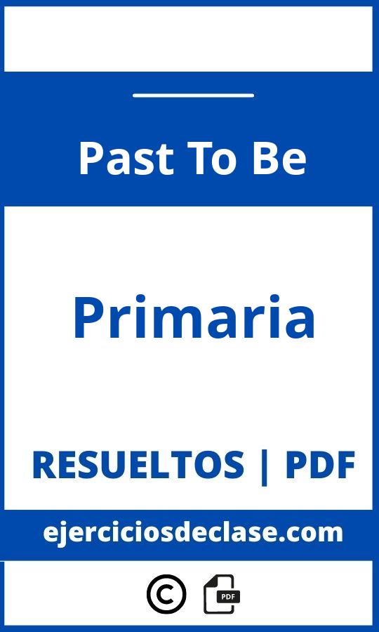 Ejercicios Past To Be Primaria Pdf