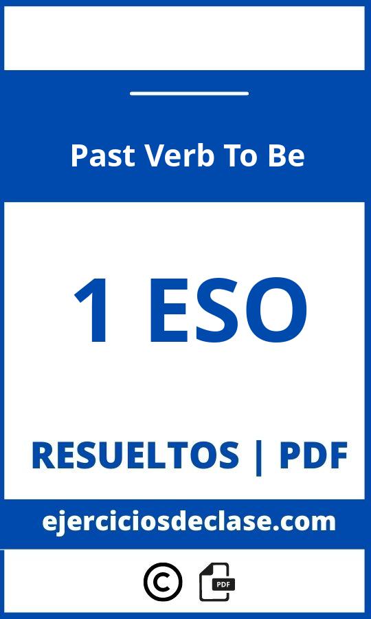 Ejercicios Past Verb To Be 1 Eso Pdf