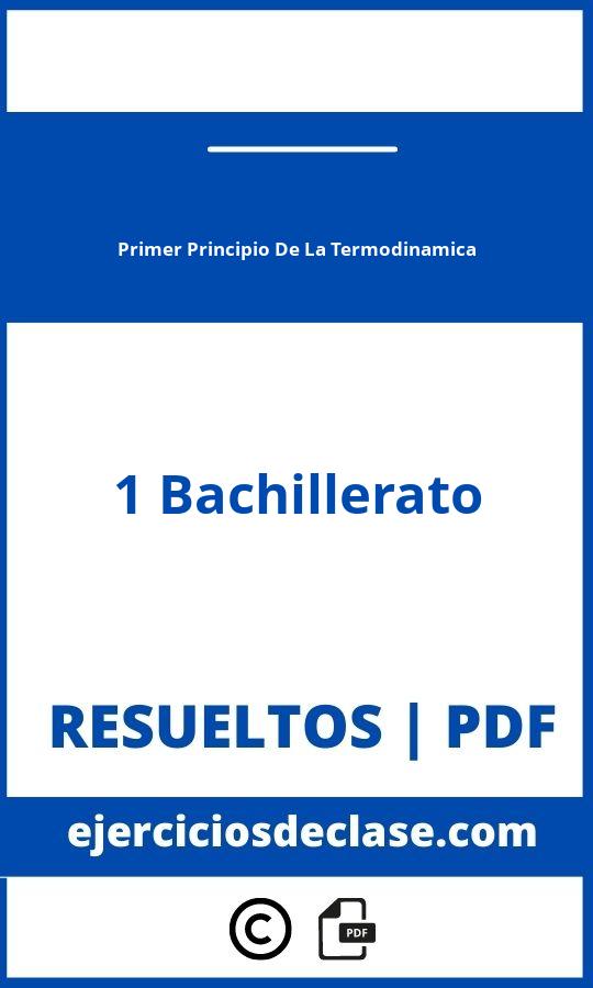 Ejercicios Primer Principio De La Termodinamica 1 Bachillerato Pdf