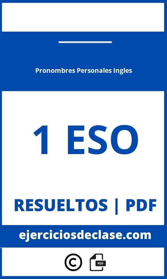 Ejercicios Pronombres Personales Ingles 1 Eso Pdf