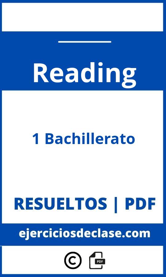 Ejercicios Reading 1 Bachillerato Pdf