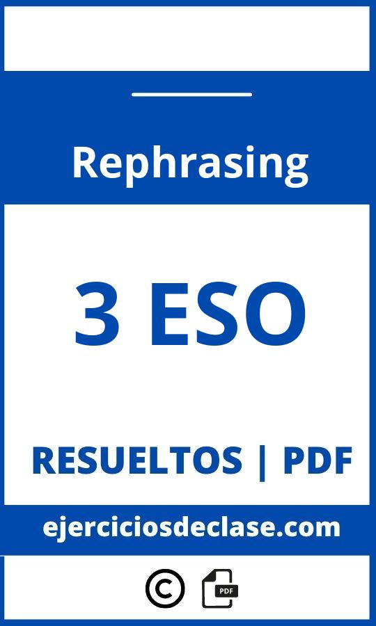 Ejercicios Rephrasing 3 Eso Pdf