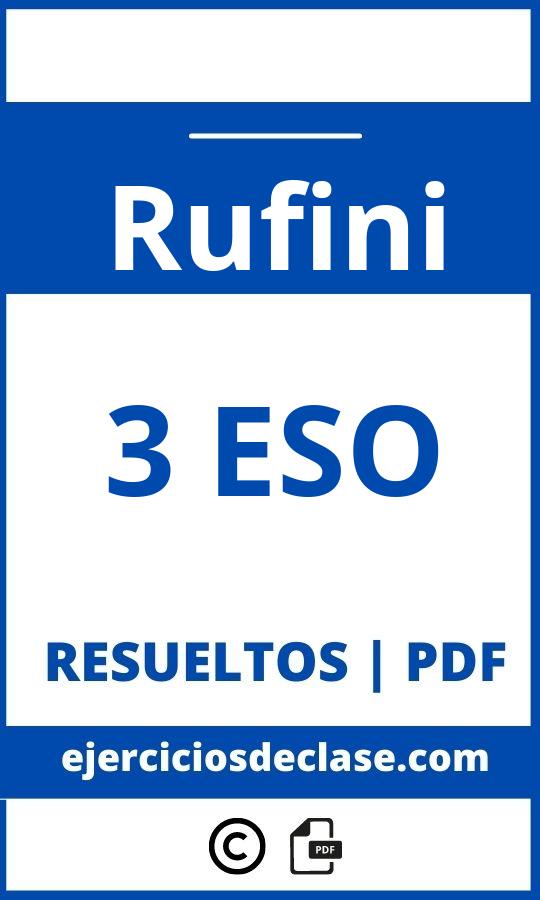 Ejercicios Rufini 3 Eso Pdf