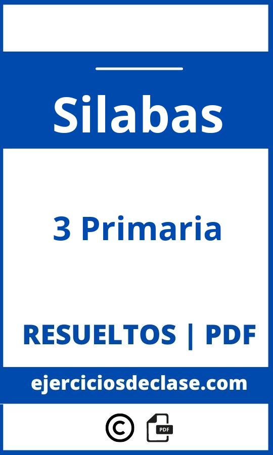 Ejercicios Silabas 3 Primaria Pdf