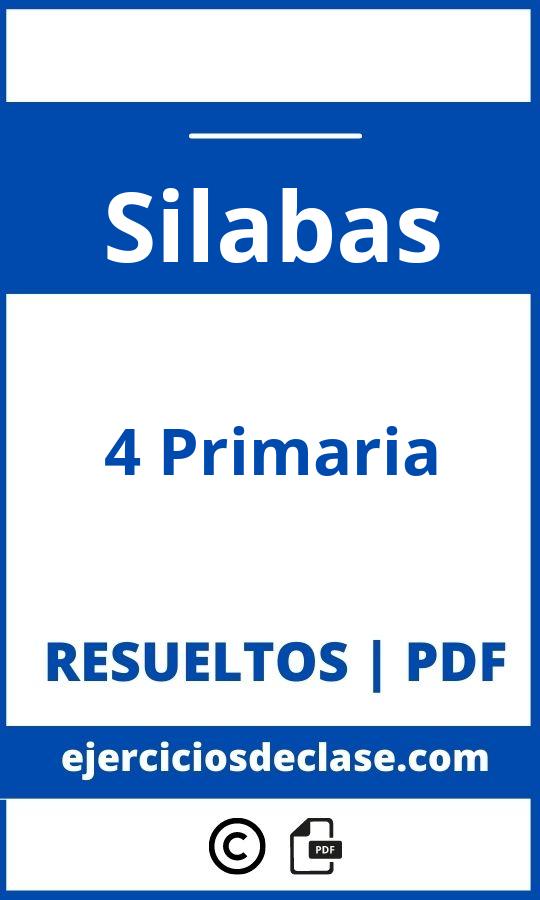 Ejercicios Silabas 4 Primaria Pdf