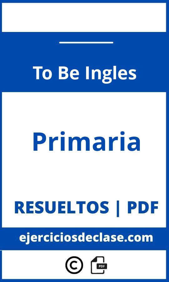 Ejercicios To Be Ingles Primaria Pdf