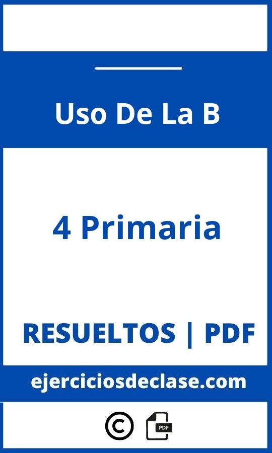 Ejercicios Uso De La B 4 Primaria Pdf