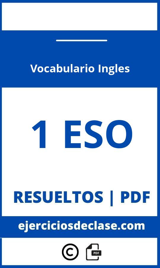 Ejercicios Vocabulario Ingles 1O Eso Pdf
