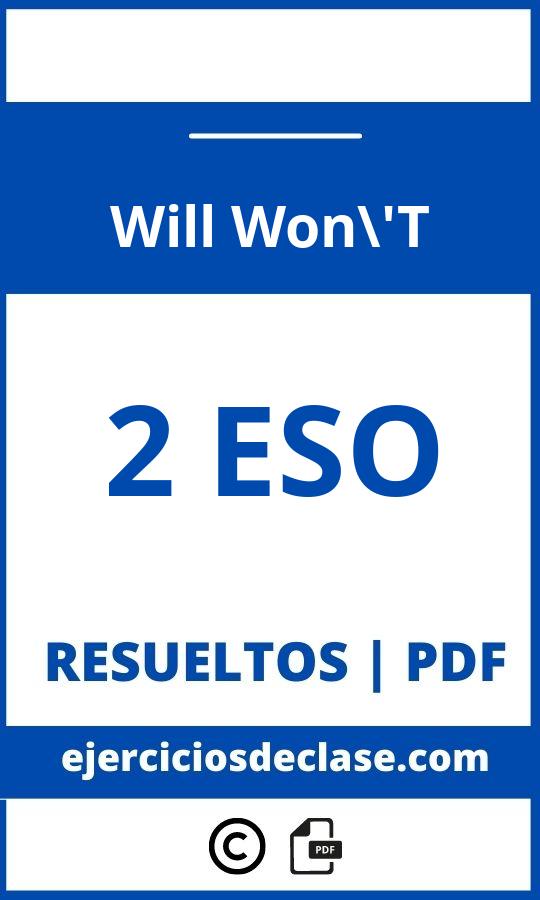 Ejercicios Will Won'T 2O Eso Pdf