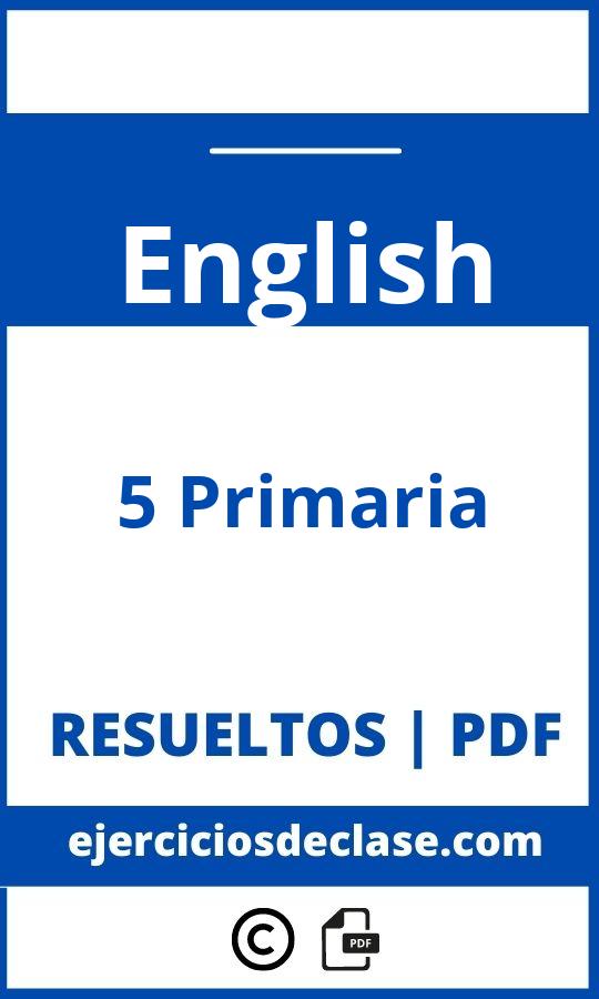 English Ejercicios Pdf 5 Primaria