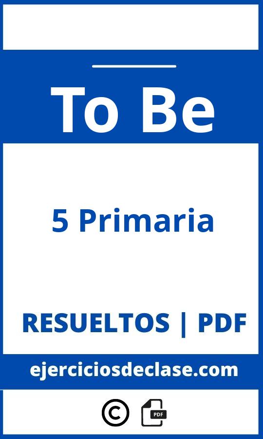 To Be 5 Primaria Ejercicios Pdf