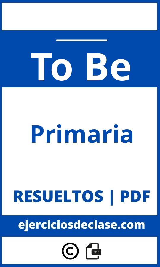 To Be Ejercicios Primaria Pdf